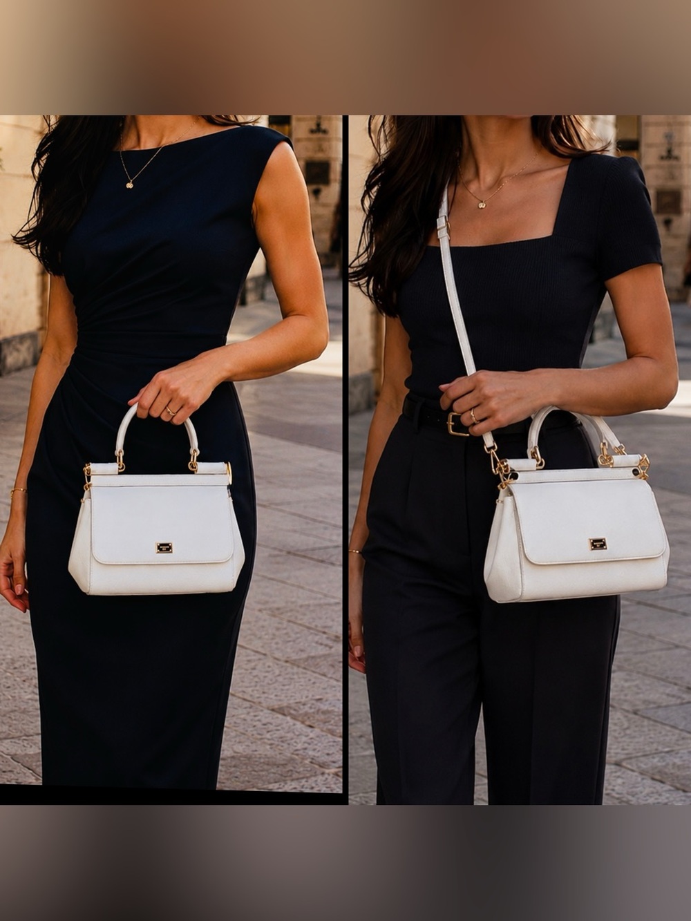 Dolce & Gabbana Sicily Small Bag – White Calf Leather